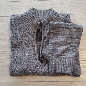 Grey quarter zip sweater